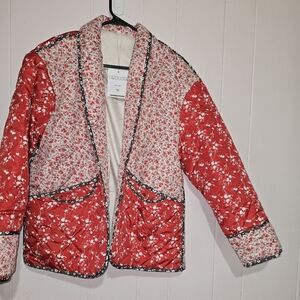 NWT Boho floral patchwork quilted jacket. Women's medium